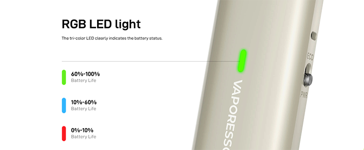 Vaporesso VIBE SE 2 Pod e-cigarette rgb indikator